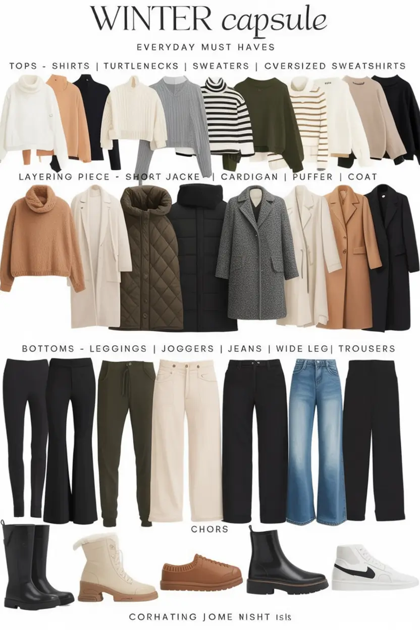 Capsule Wardrobe Ideas for Winter 2025–2026: Stylish & Practical Outfits