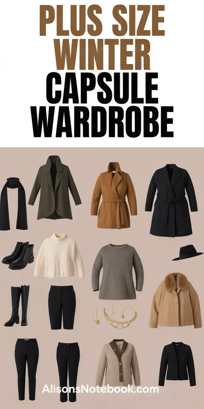 Plus Size Capsule Wardrobe Winter 2025–2026: Cozy and Chic Style Ideas