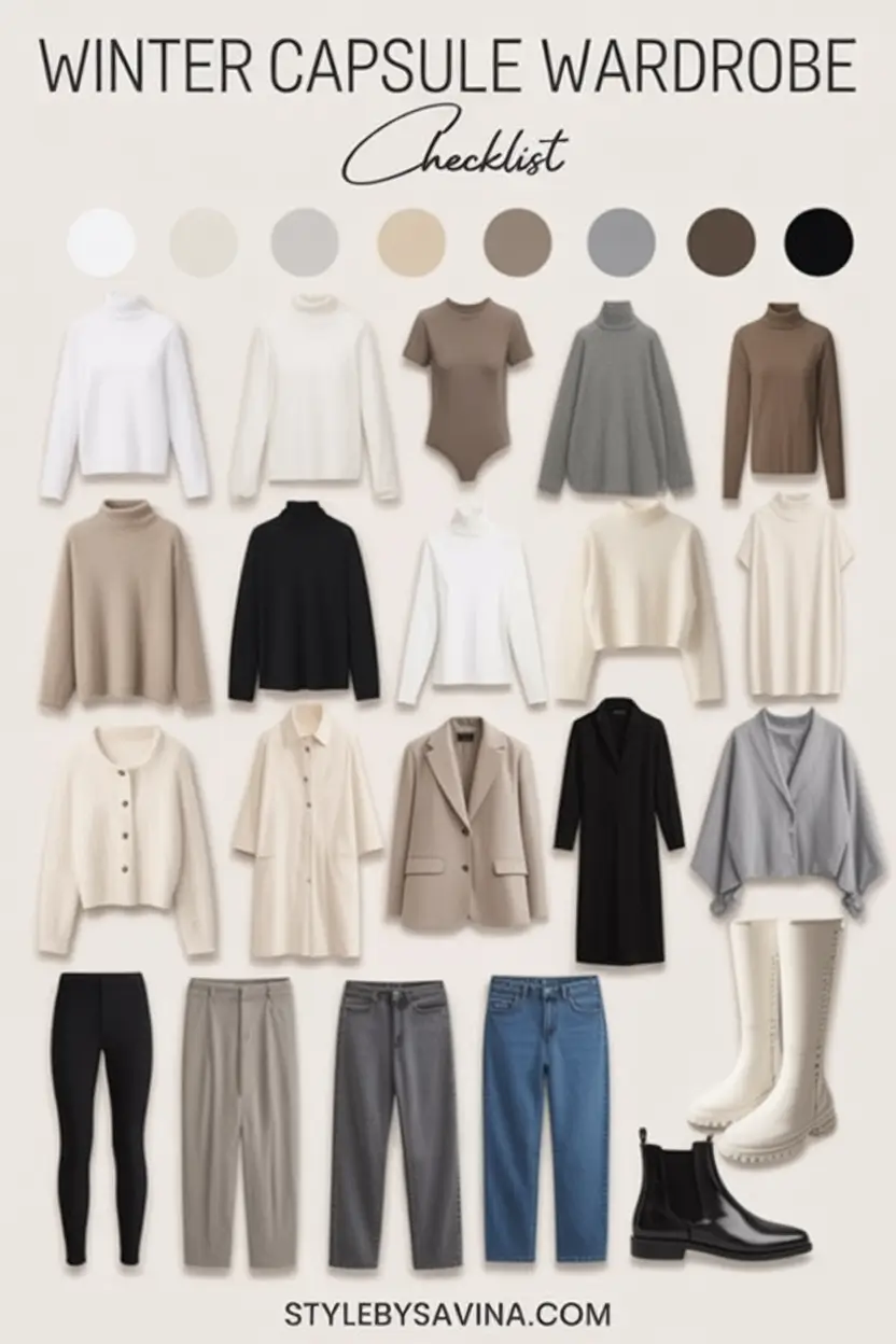 Plus Size Capsule Wardrobe Winter 2025–2026: Cozy and Chic Style Ideas