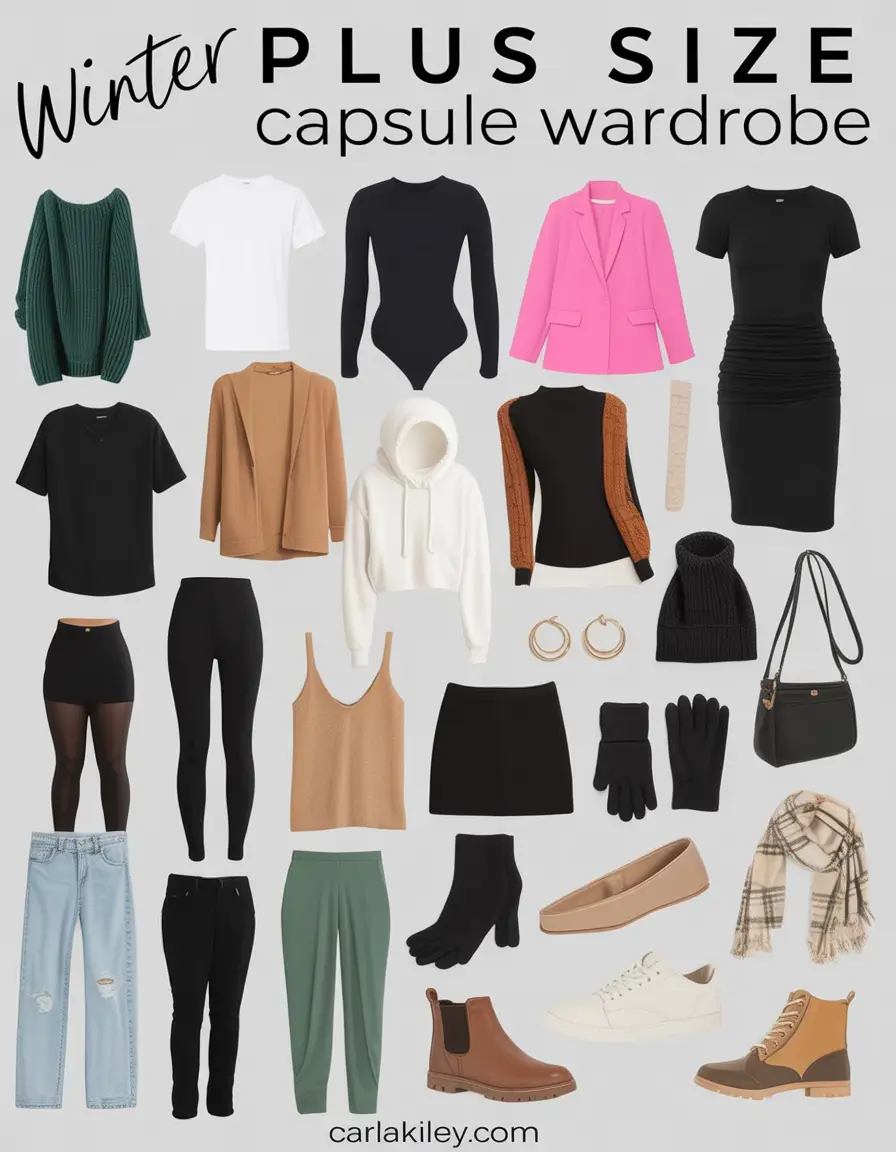 Plus Size Capsule Wardrobe Winter 2025–2026: Cozy and Chic Style Ideas