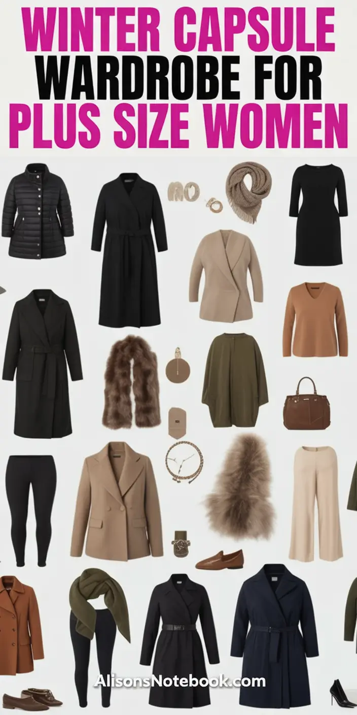 Plus Size Capsule Wardrobe Winter 2025–2026: Cozy and Chic Style Ideas