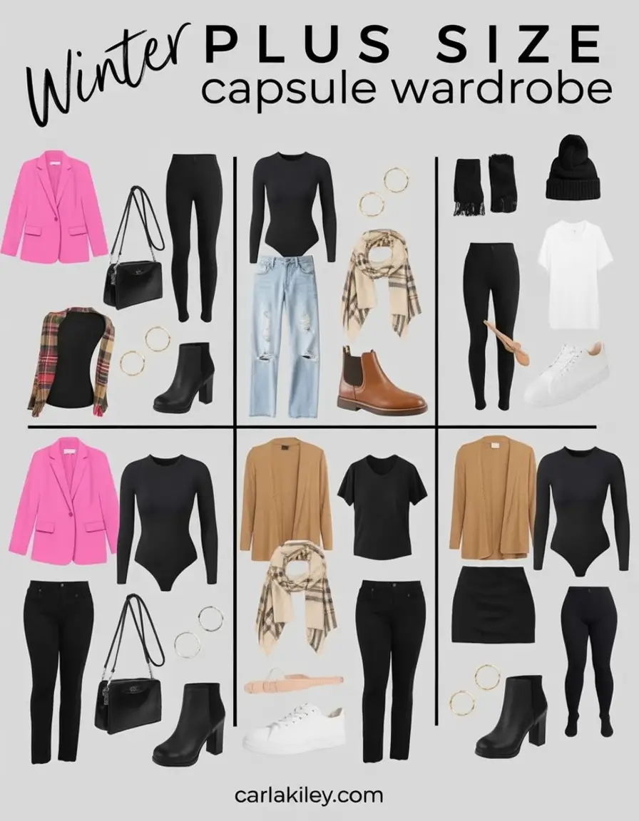 Plus Size Capsule Wardrobe Winter 2025–2026: Cozy and Chic Style Ideas