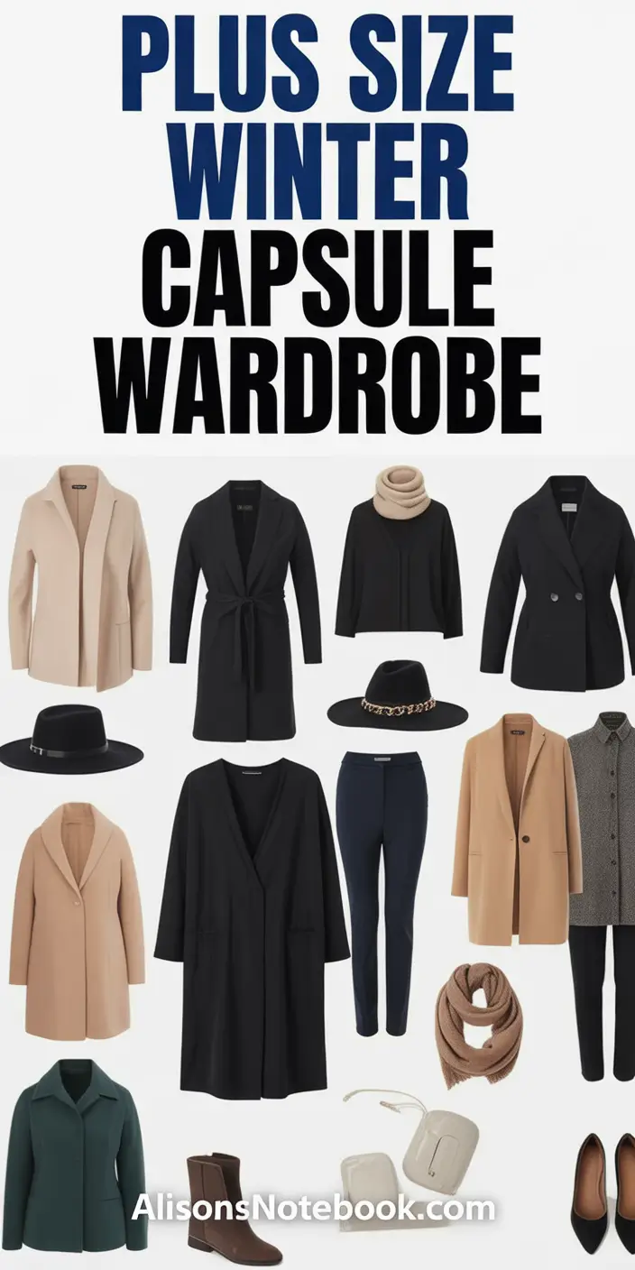 Plus Size Capsule Wardrobe Winter 2025–2026: Cozy and Chic Style Ideas
