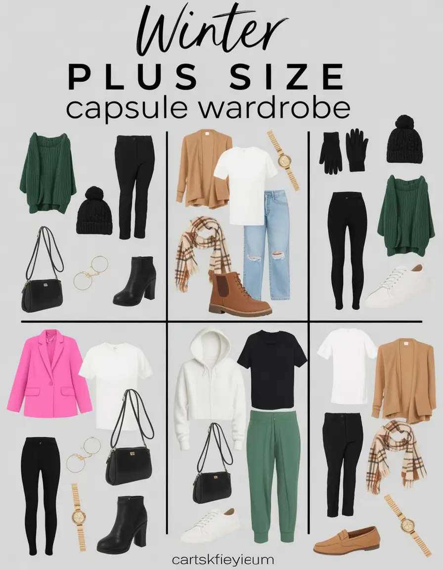 Plus Size Capsule Wardrobe Winter 2025–2026: Cozy and Chic Style Ideas