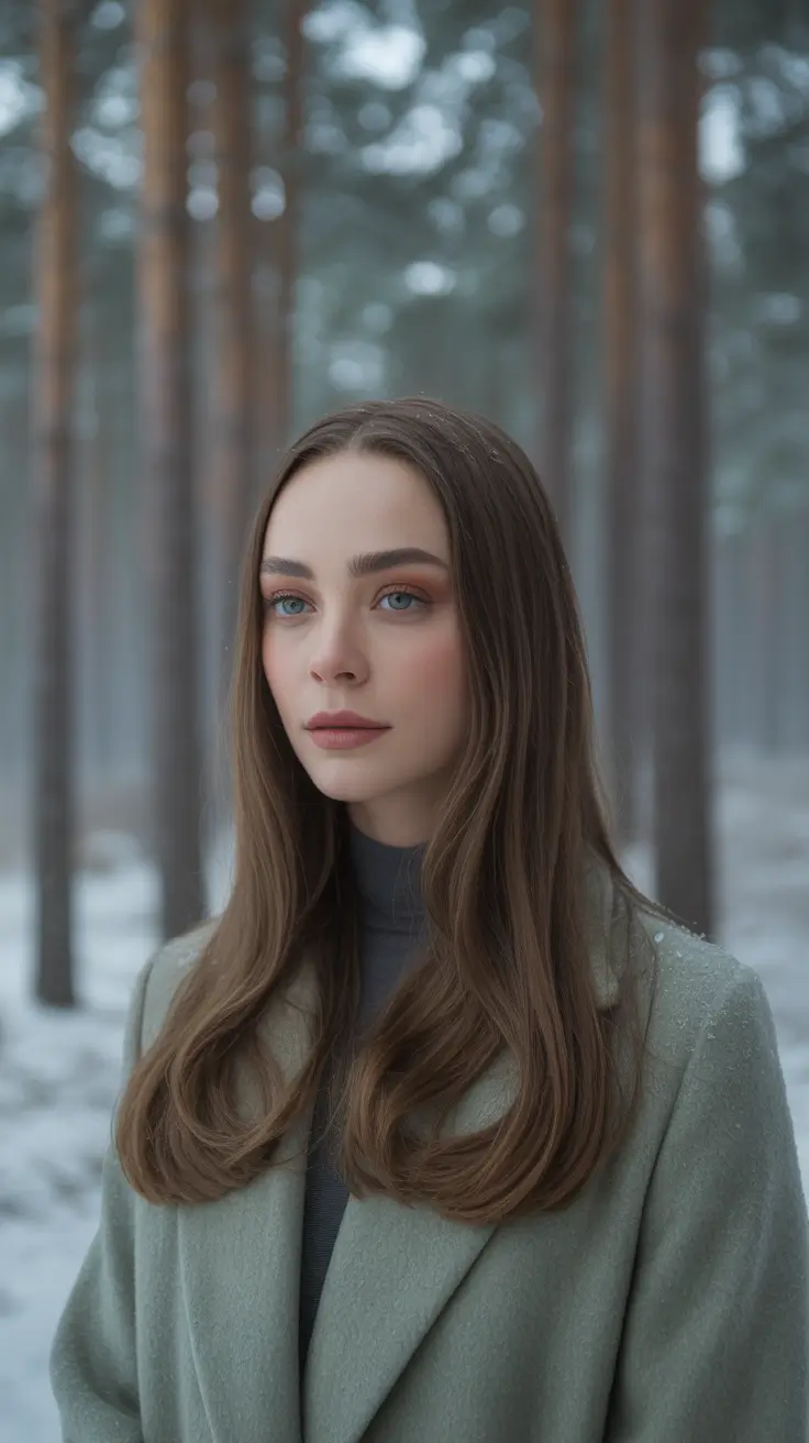 Brunette Hair Color Ideas Winter 2025–2026 Neutral Cocoa Elegance