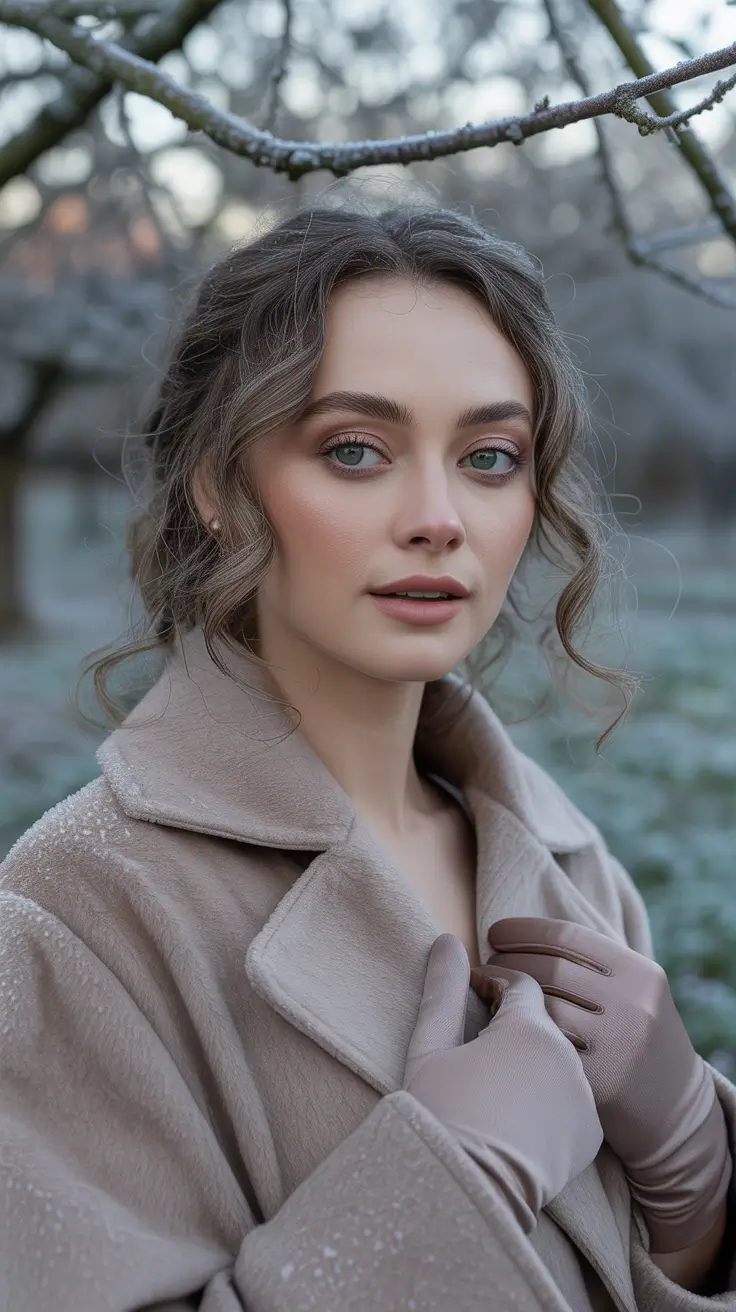 Brunette Hair Color Ideas Winter 2025–2026 Natural Brunette with Romantic Lowlights