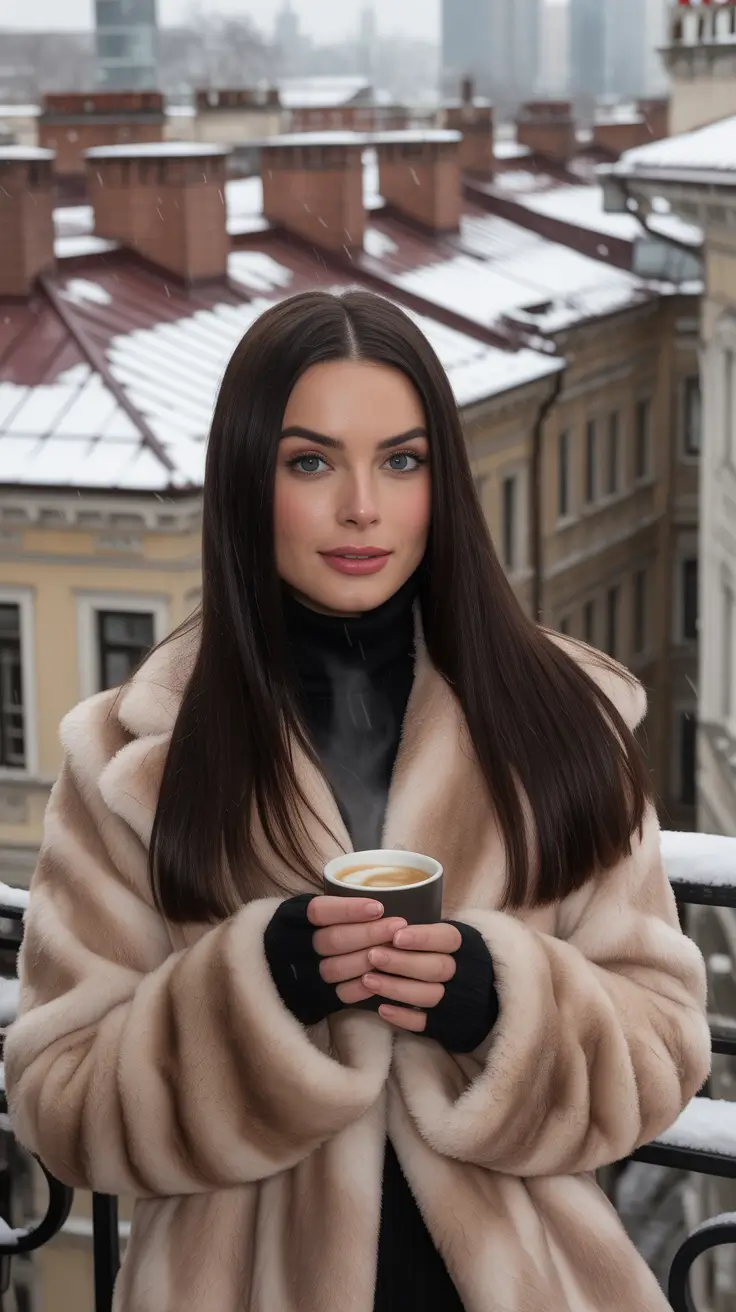 Brunette Hair Color Ideas Winter 2025–2026 Glossy Espresso Sleekness