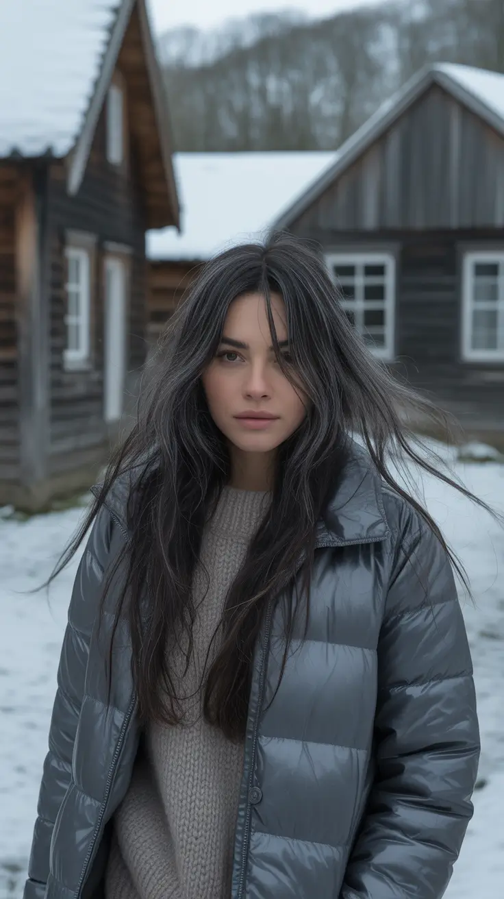 Brunette Hair Color Ideas Winter 2025–2026 Soft Charcoal Dimension