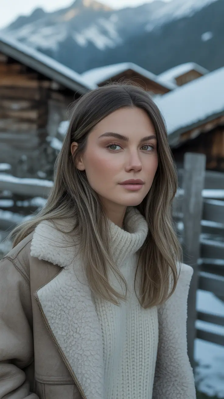 Brunette Hair Color Ideas Winter 2025–2026 Latte Balayage Brunette