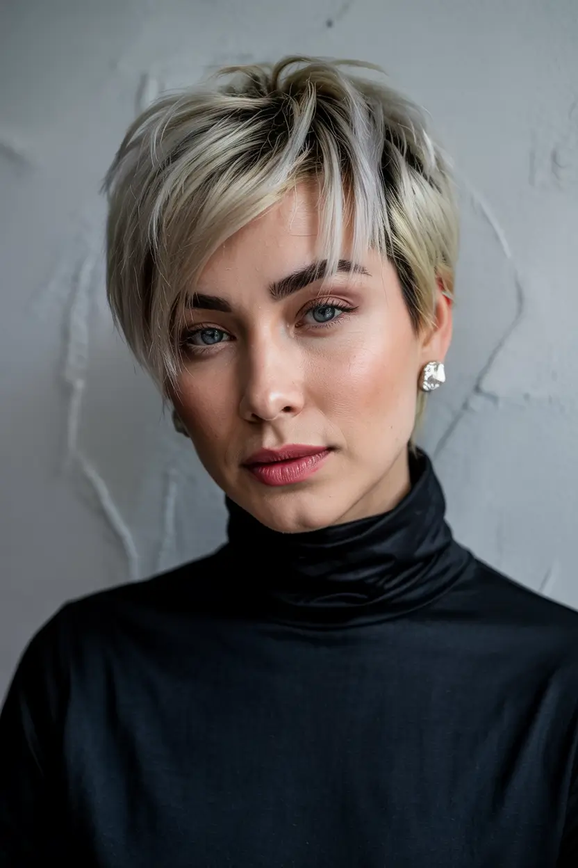 Modern Textured Platinum Bob