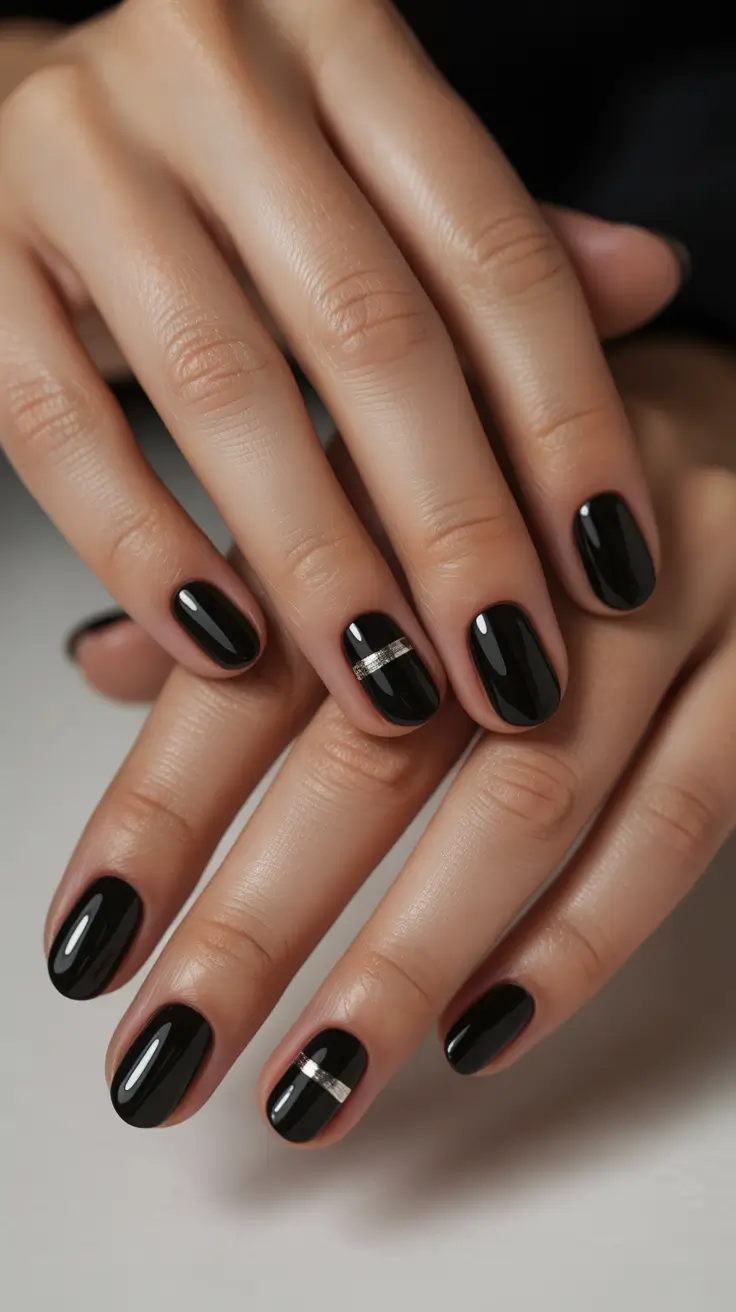 winter-holiday-nails-Silver-Band