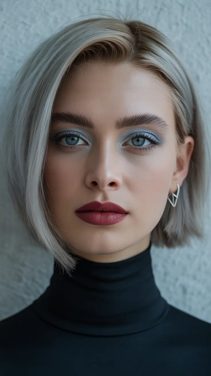 Frosted-Pearl-Crop Deep Winter Hair Colors Inspiration