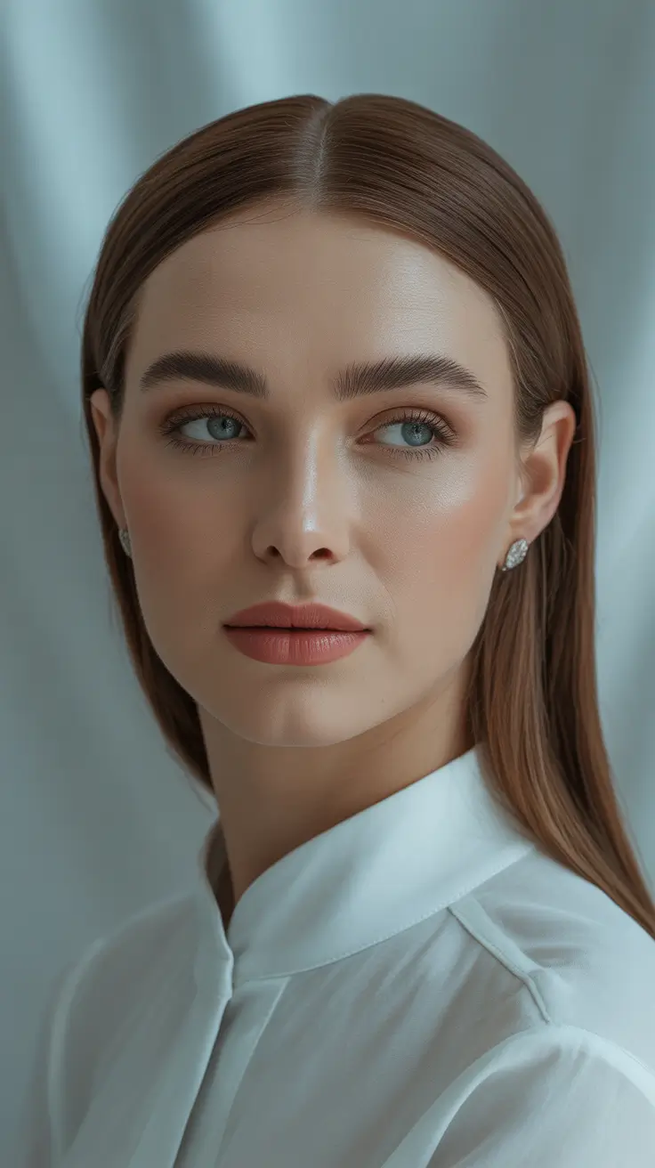 Caramelized-Chestnut-Sleek Deep Winter Hair Colors Inspiration