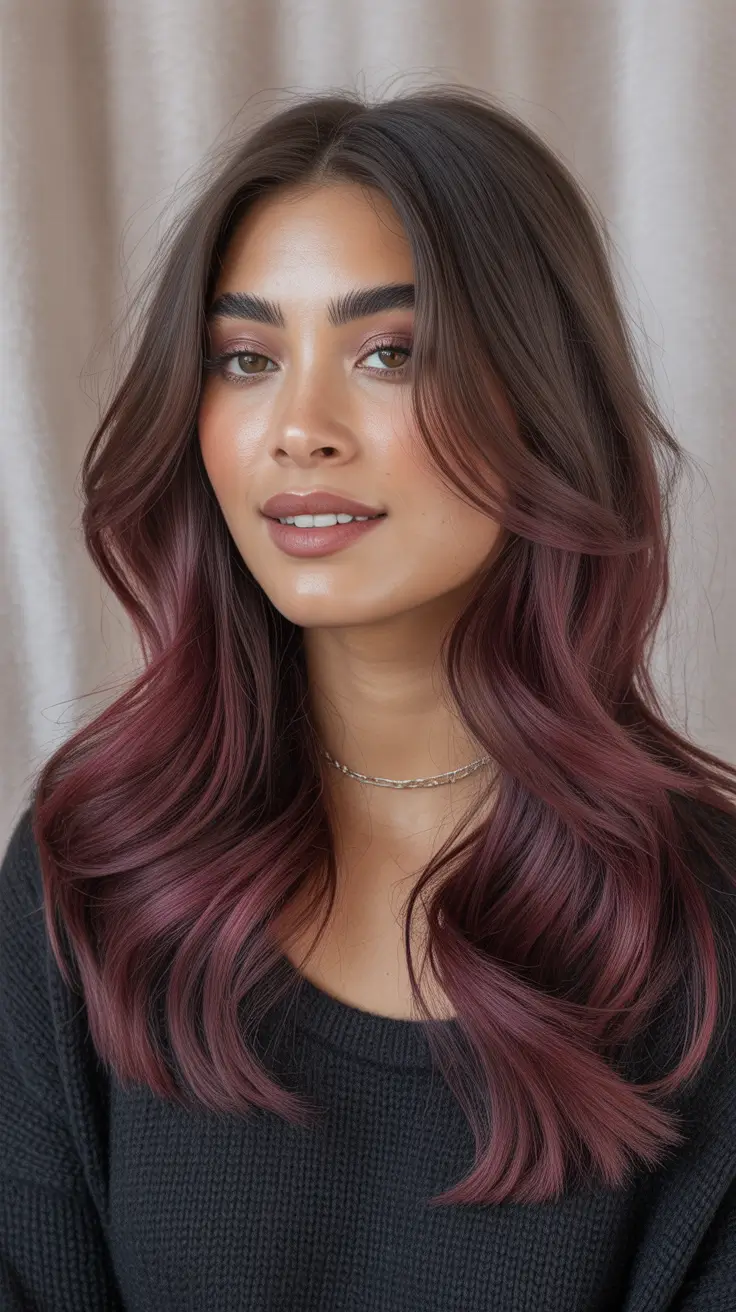 Mulberry-Melt-Layers Deep Winter Hair Colors Inspiration