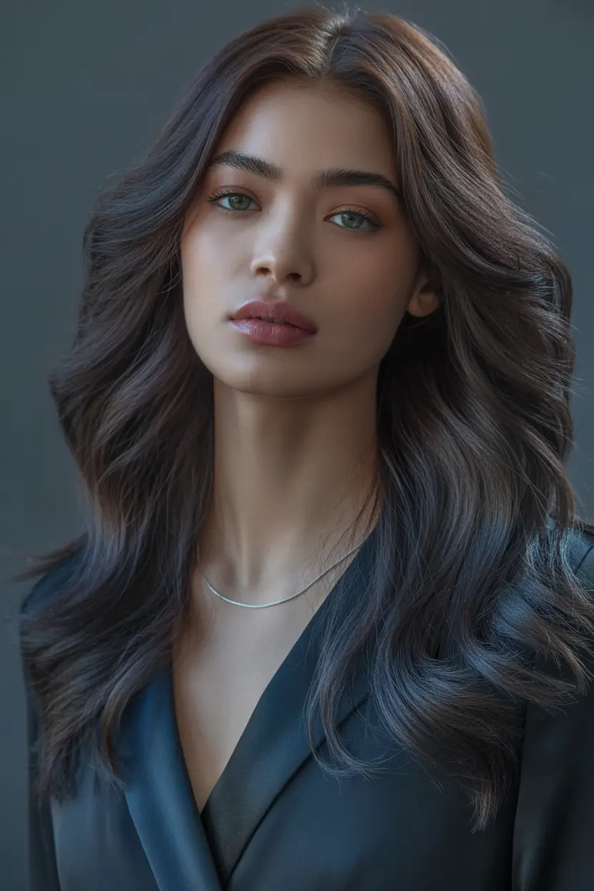 Cool-Espresso-Flow Deep Winter Hair Colors Inspiration