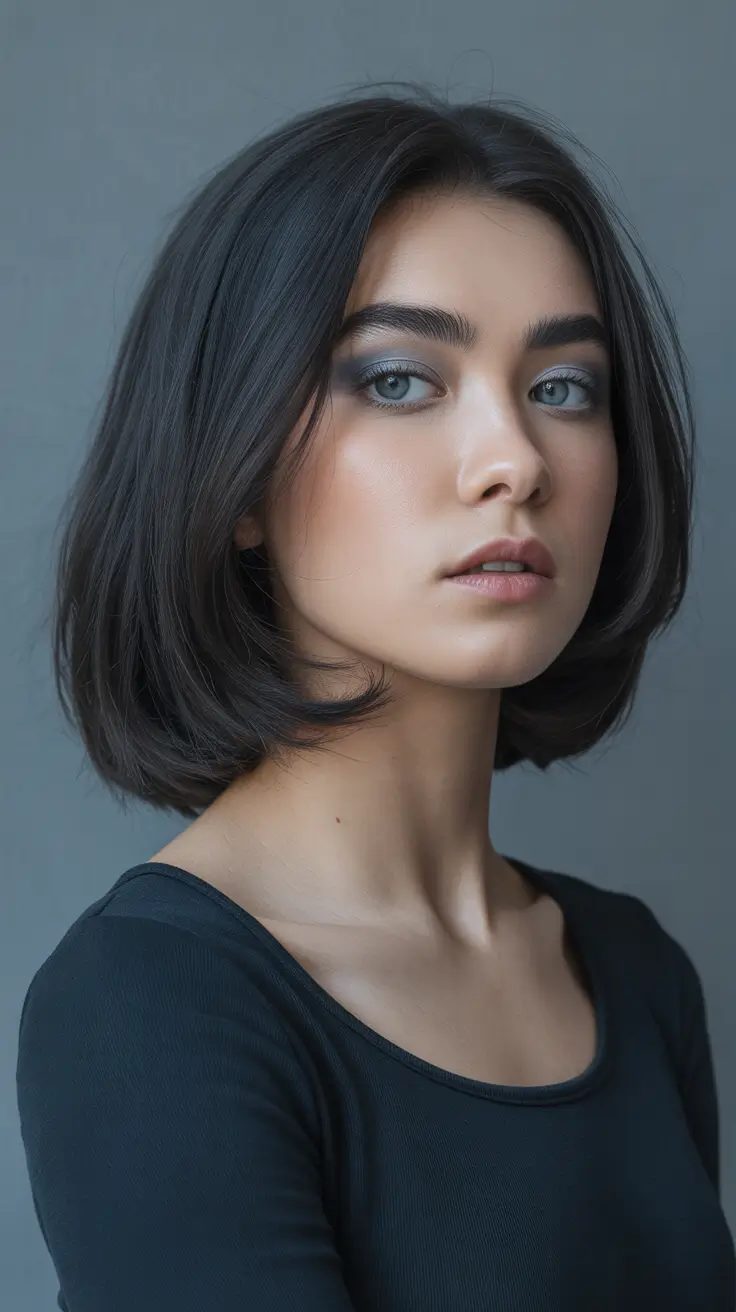 Jet-Ink-Bob Deep Winter Hair Colors Inspiration