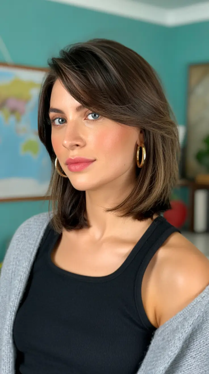 winter-haircuts-2025-2026-Classic-Medium-Bob-with-Side-Layers