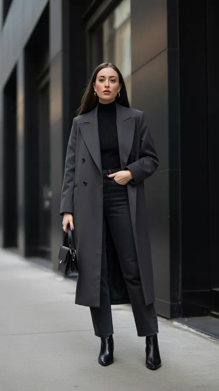 Уличный стиль для холодной погоды. Минималистичный Power Play.