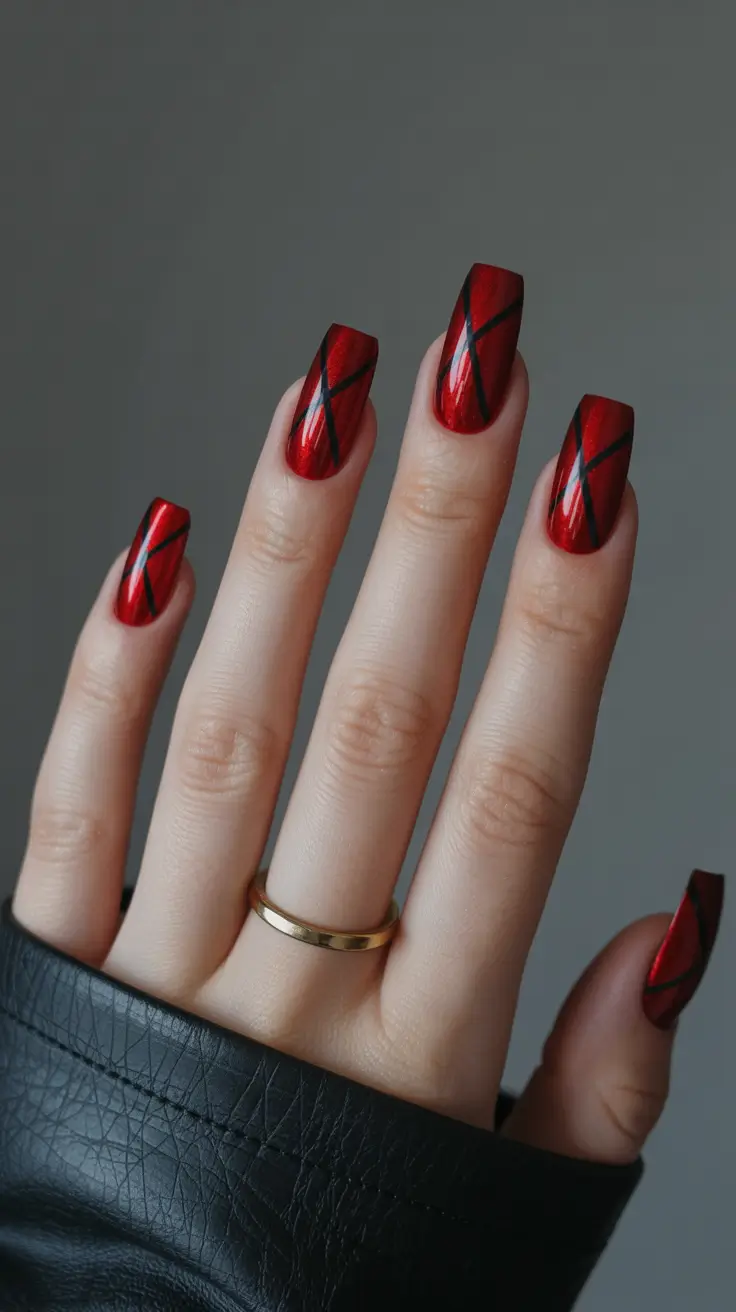 Trendy Red Nails Winter 2025–2026 Crimson Edge with a Modern Twist