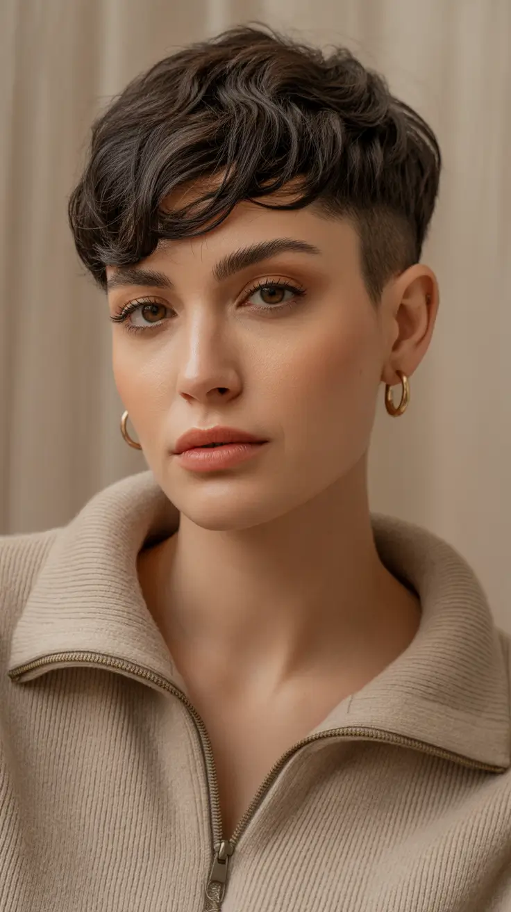 short winter haircuts 2025-2026 Textured Crop with Soft Waves