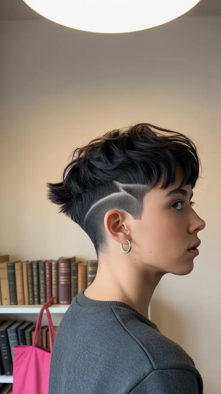 short winter haircuts 2025-2026 Edgy Undercut with Dynamic Layers