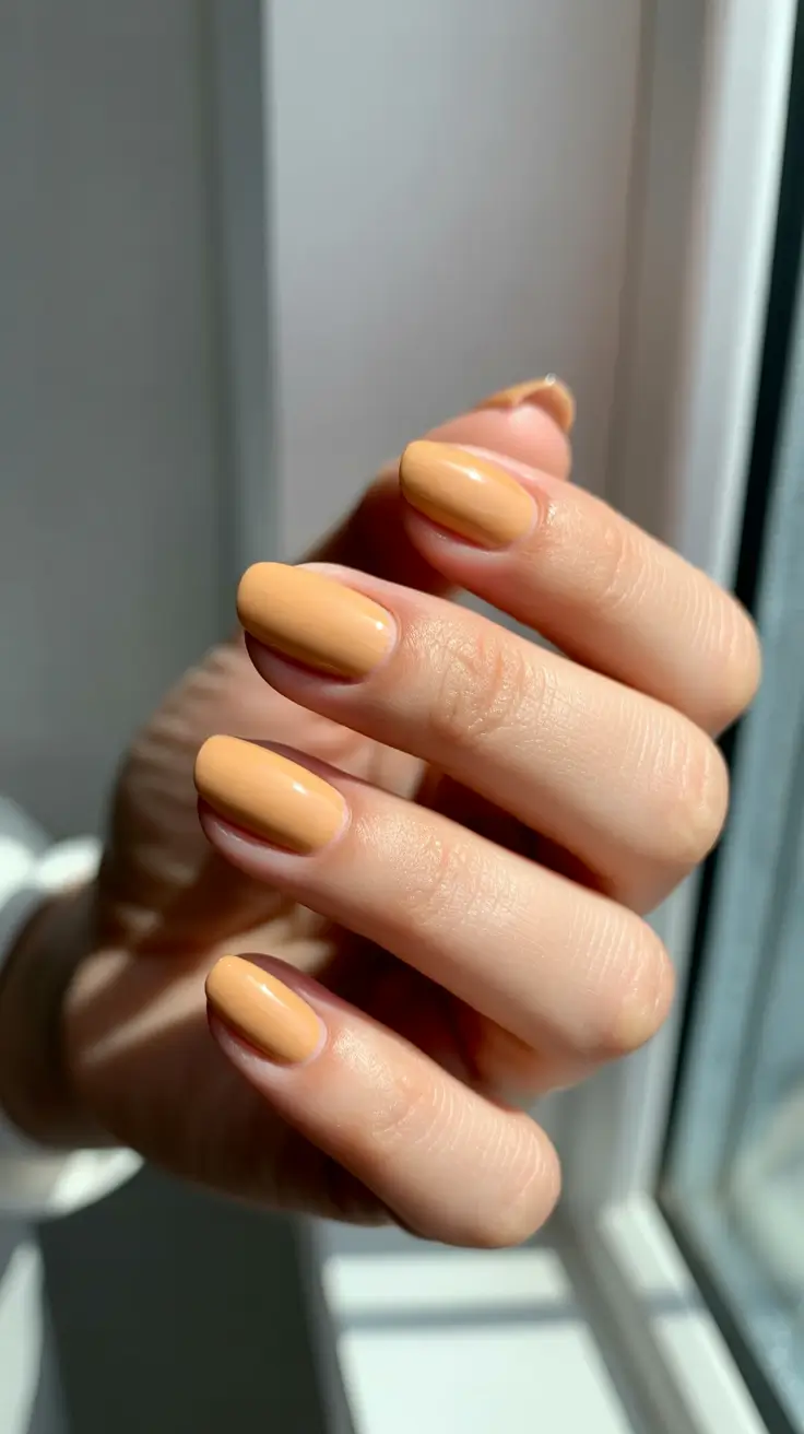 Butterscotch Warmth Winter Nails 2025