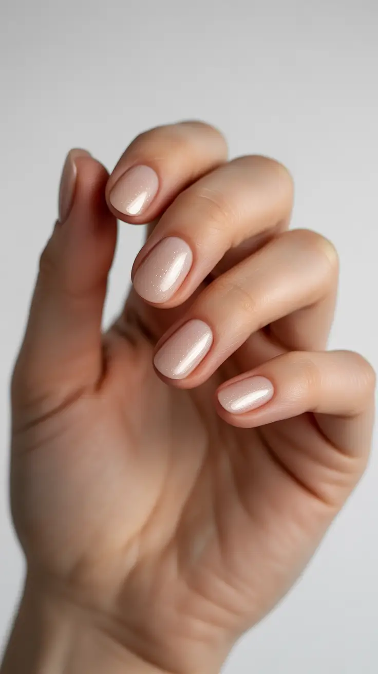 Champagne Sheen Winter Nails 2025