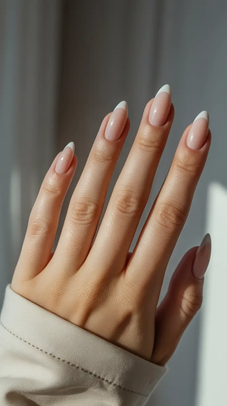 Classic French Frost Winter Nails 2025