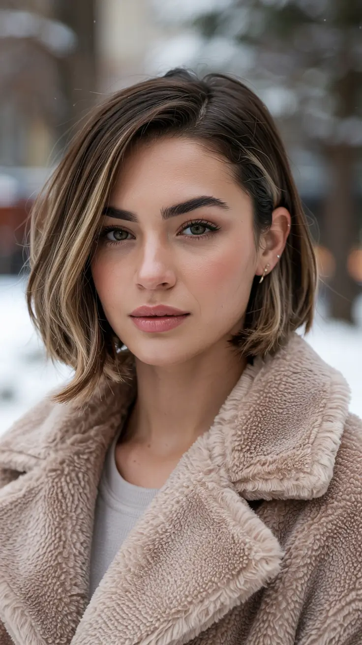 Textured Bob with Subtle Highlights Winter 2025 2026 Haircuts and Color Ideas
