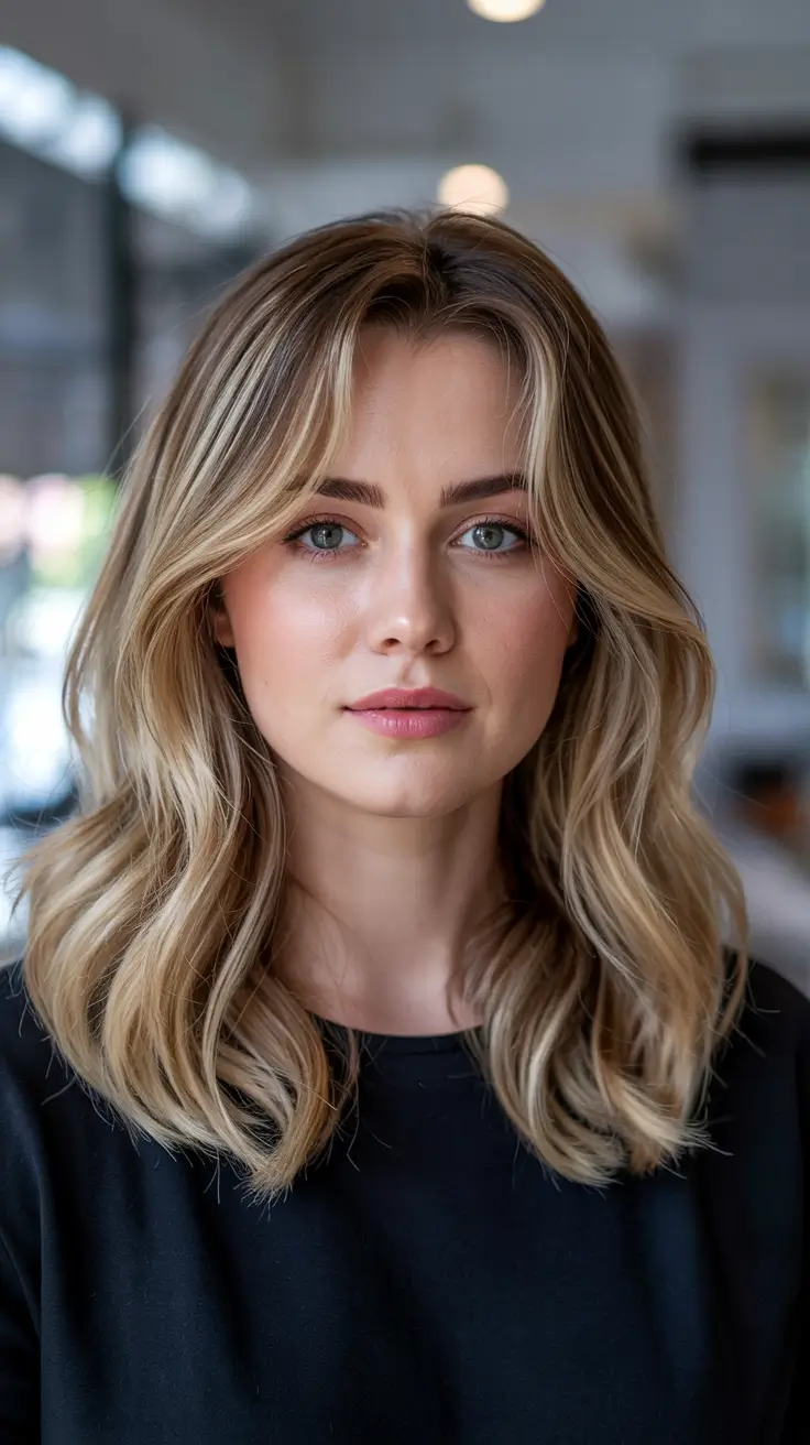 Shape Medium Wavy Hair Dimensional Blonde