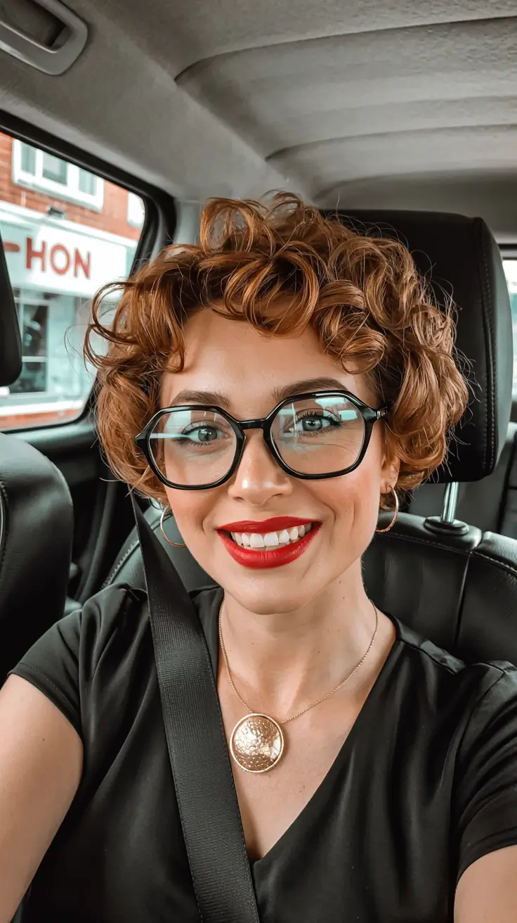 winter haircuts for round faces 2025-2026 Curly Bob Glow-Up