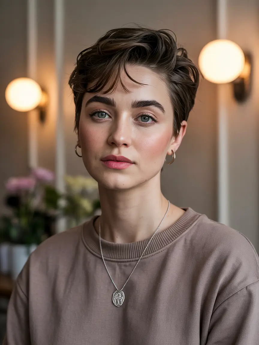 Masc Soft Textured Pixie Shape Women