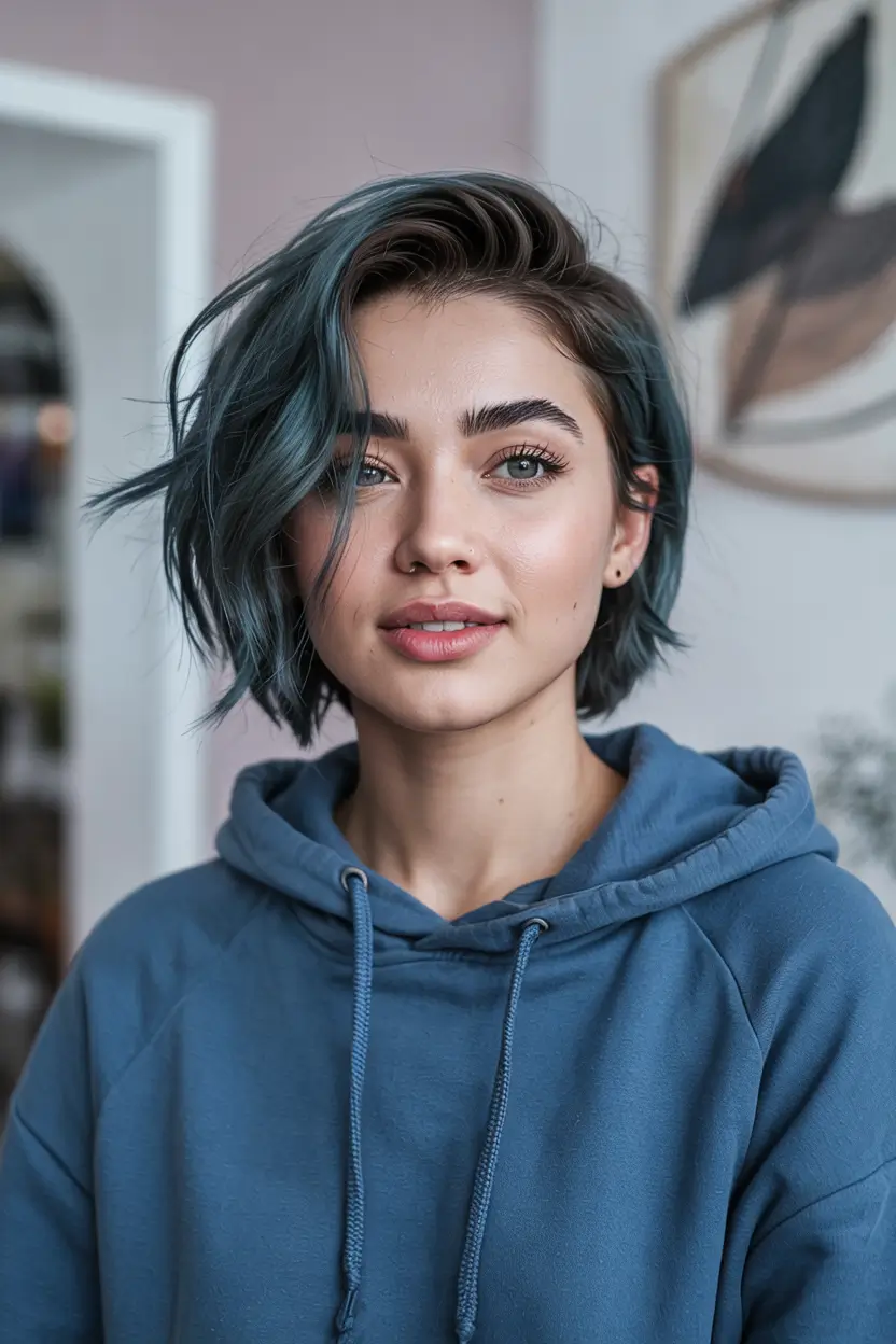 Short Alt Blue Textured Hair
