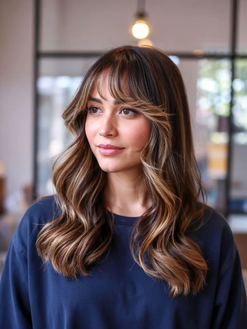 Butterfly Haircut with Curtain Fringe Shape Women