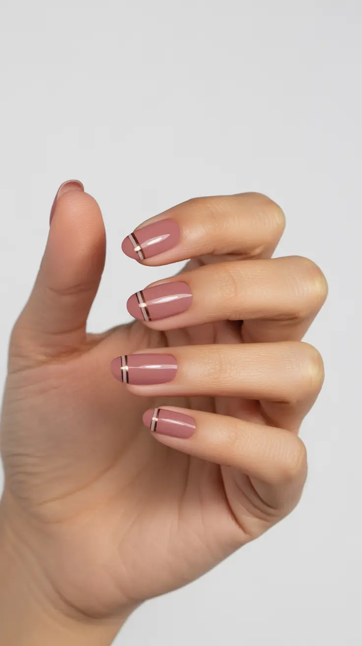 Winter Acrylic Nails Minimalist Mauve Perfection