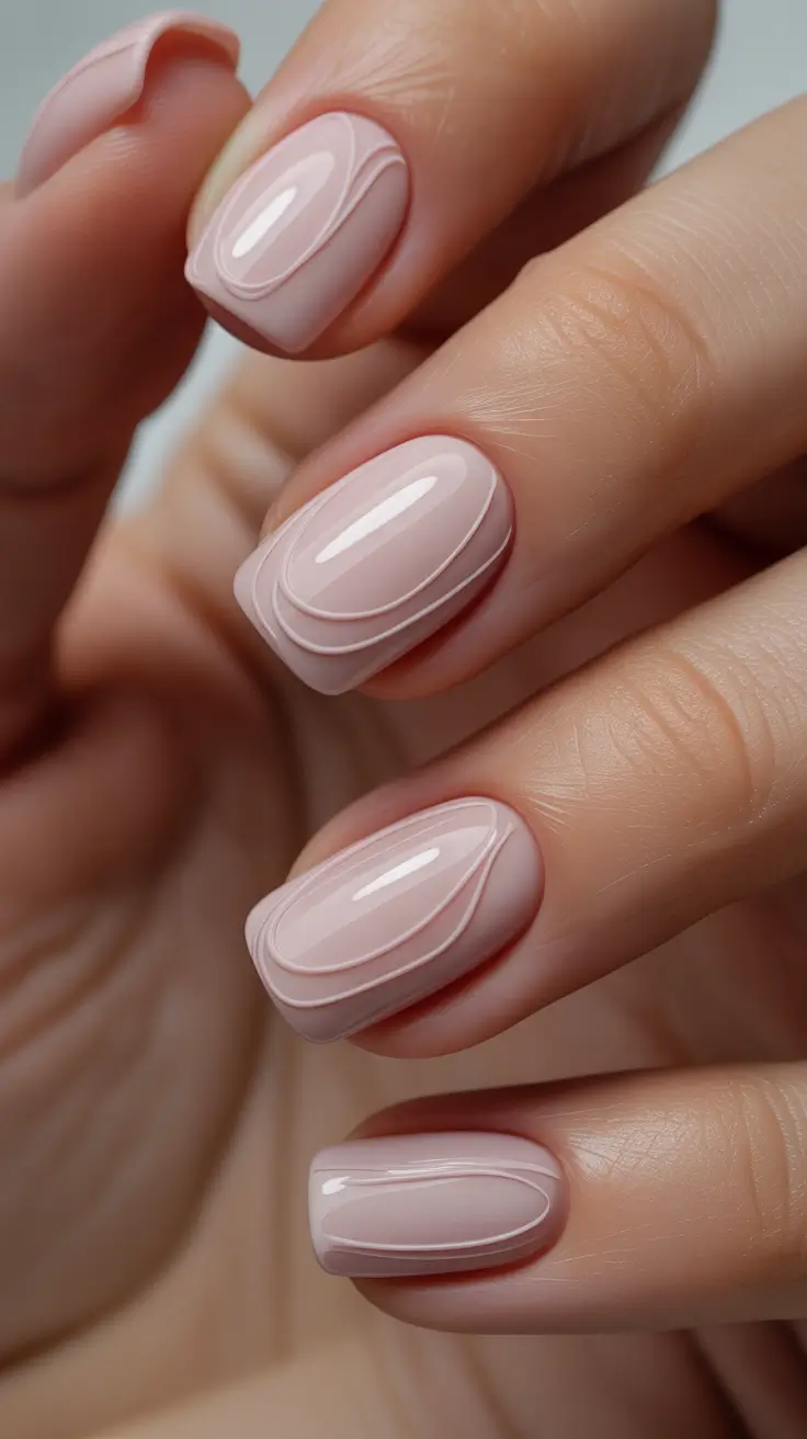 Winter Acrylic Nails Soft Contour Gloss