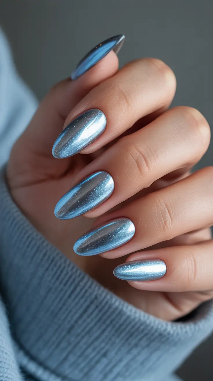 almond-nails Arctic Chrome Sheen