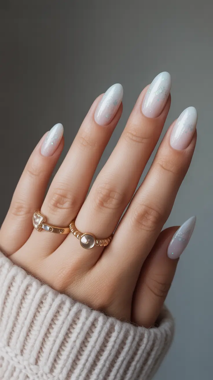 almond-nails Frosted Pearl Illusion