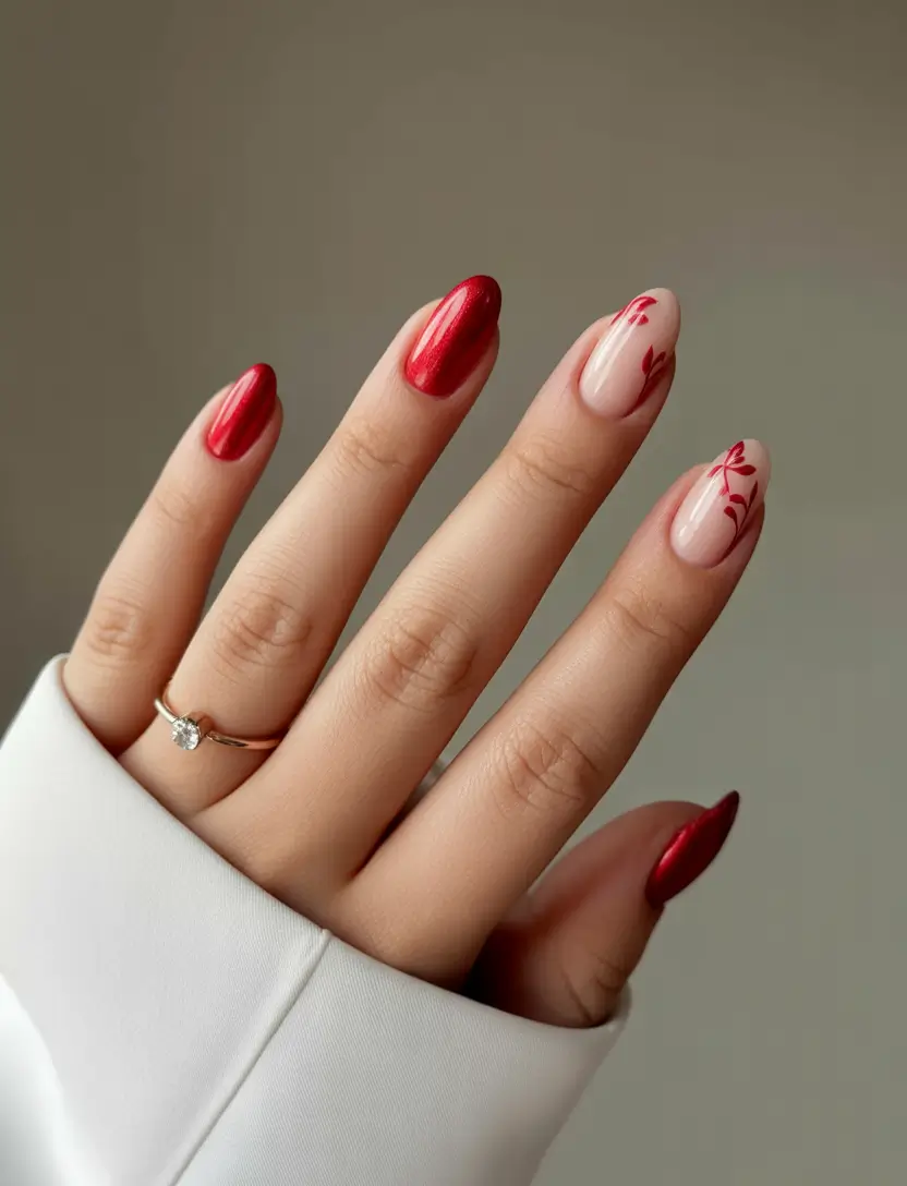 almond-nails Red Velvet Ribbon
