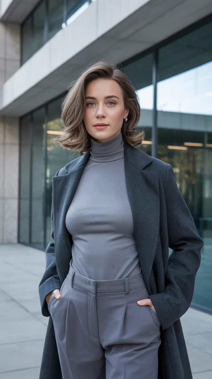 Classy chic 2025 women Slate Elegance for the Modern Minimalist