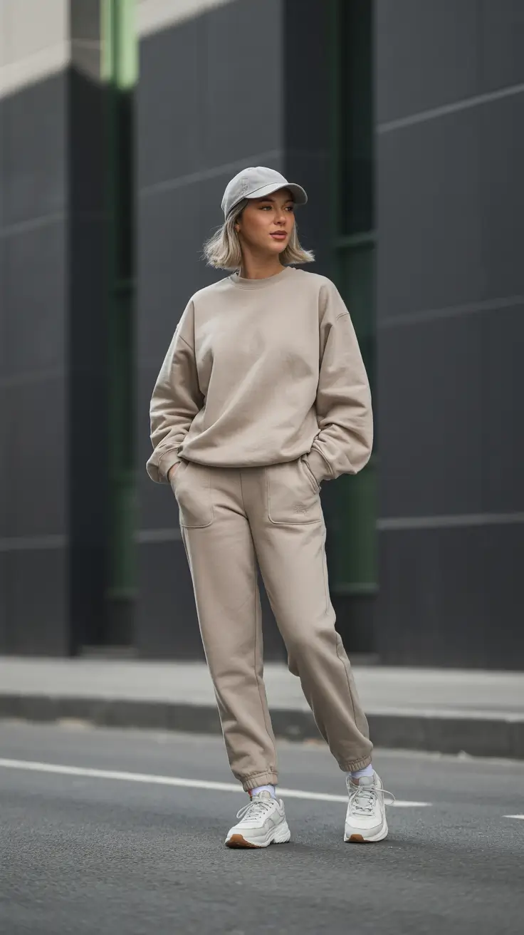 Casual korean 2025 Street Sleek: The Elevated Sweat Set
