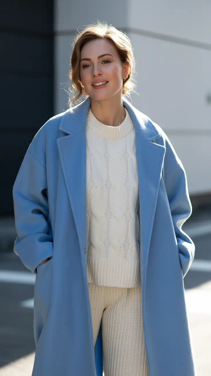 Classy chic 2025 women Powder Blue Serenity