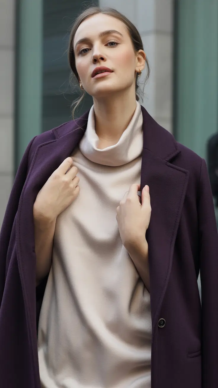 Dressy classy party 2025 women Elegant Depth in Aubergine