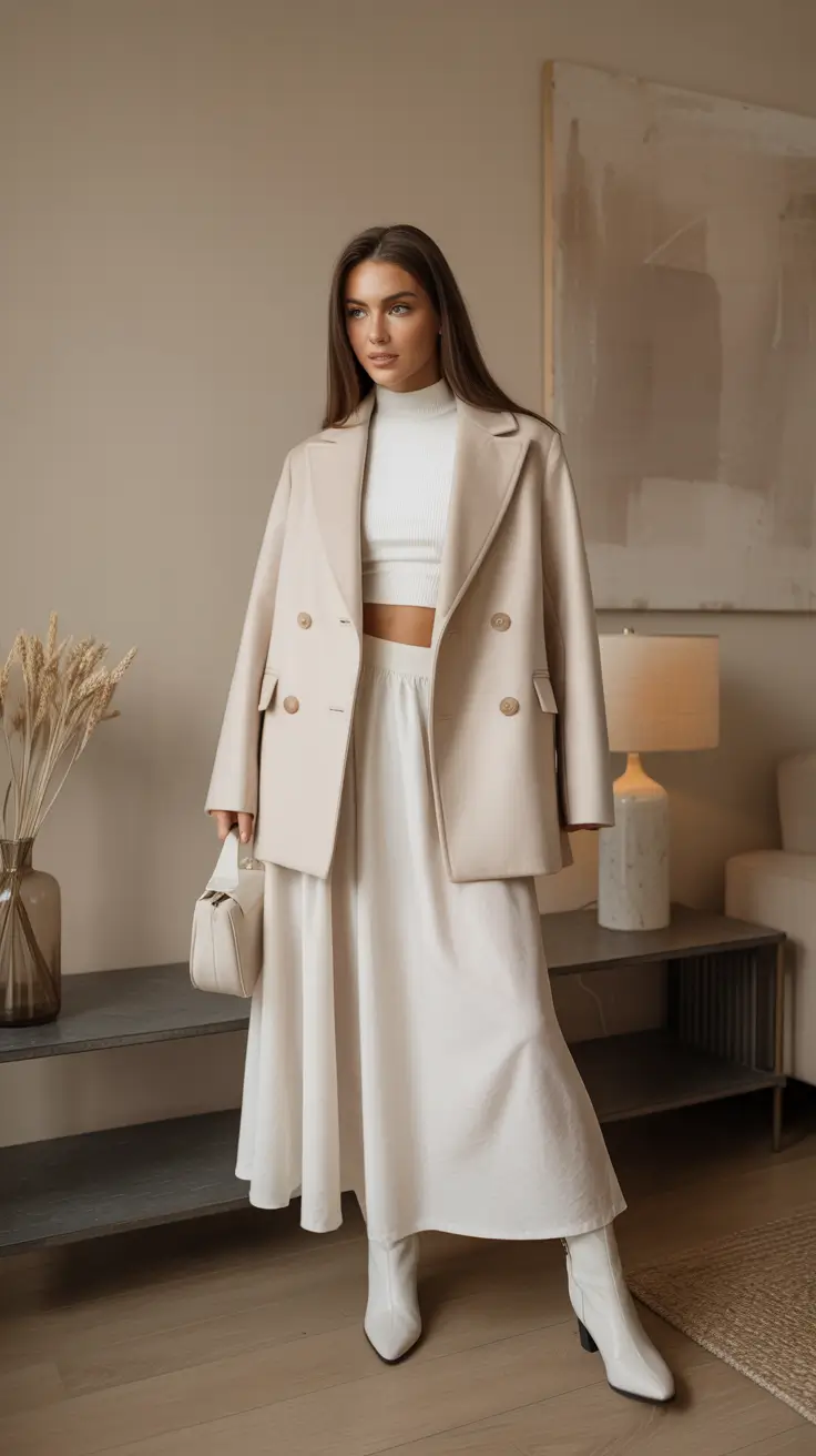 Classy chic 2025 women Winter Whites Reimagined