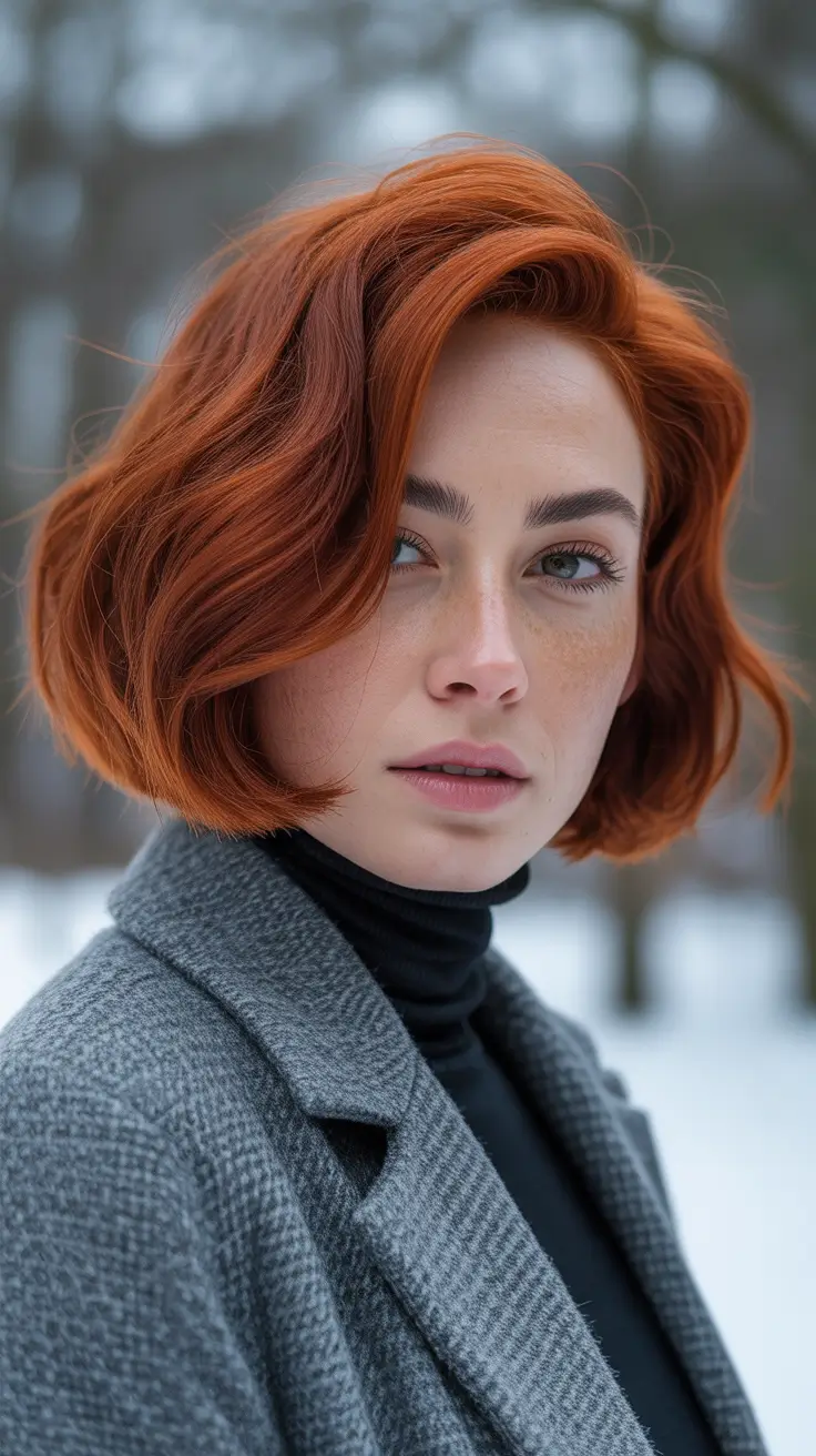 Ideas Auburn Textured Copper Bob