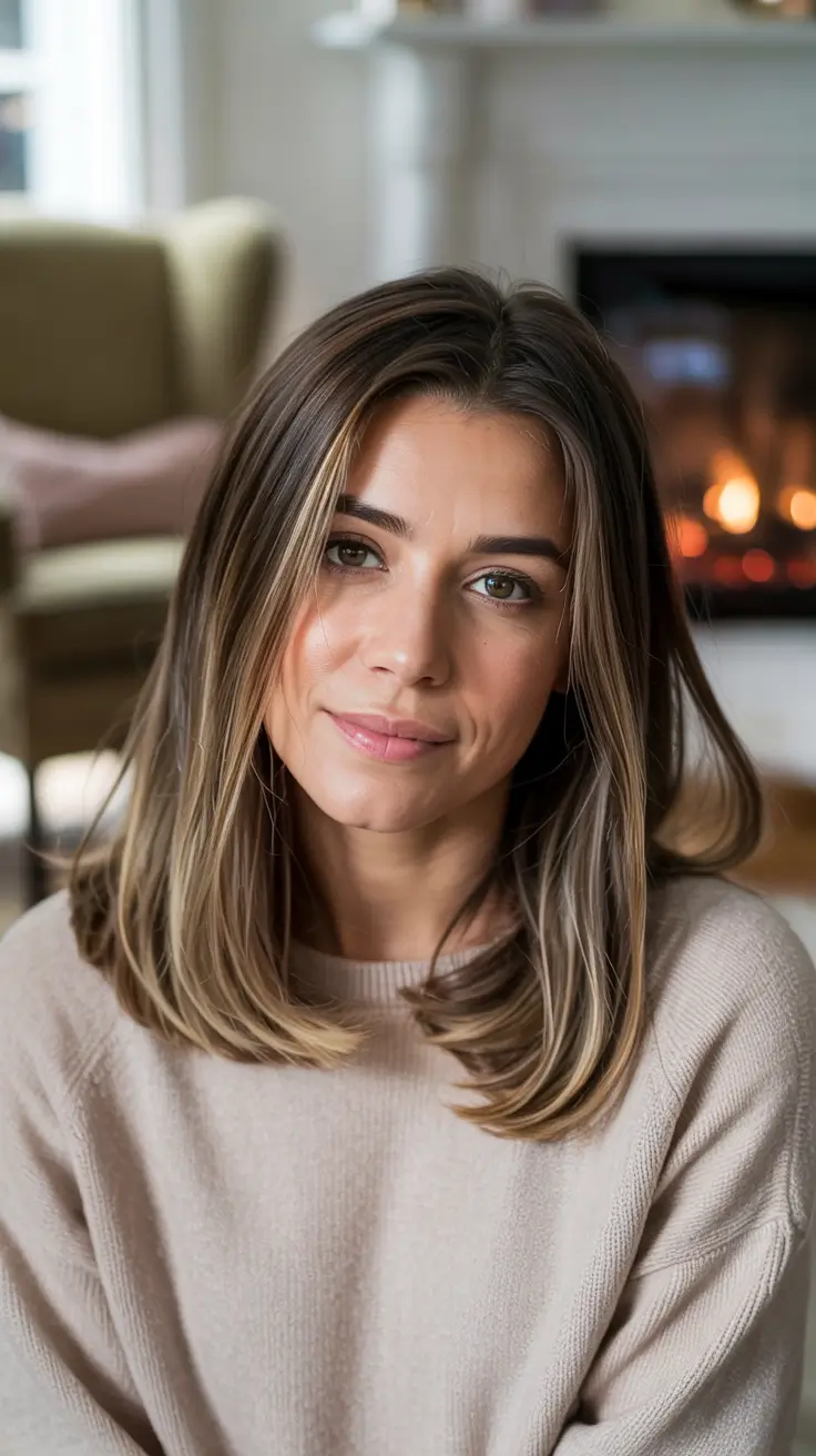 Balayage Hair Color Winter 2025–2026 Honey Biscotti Bob