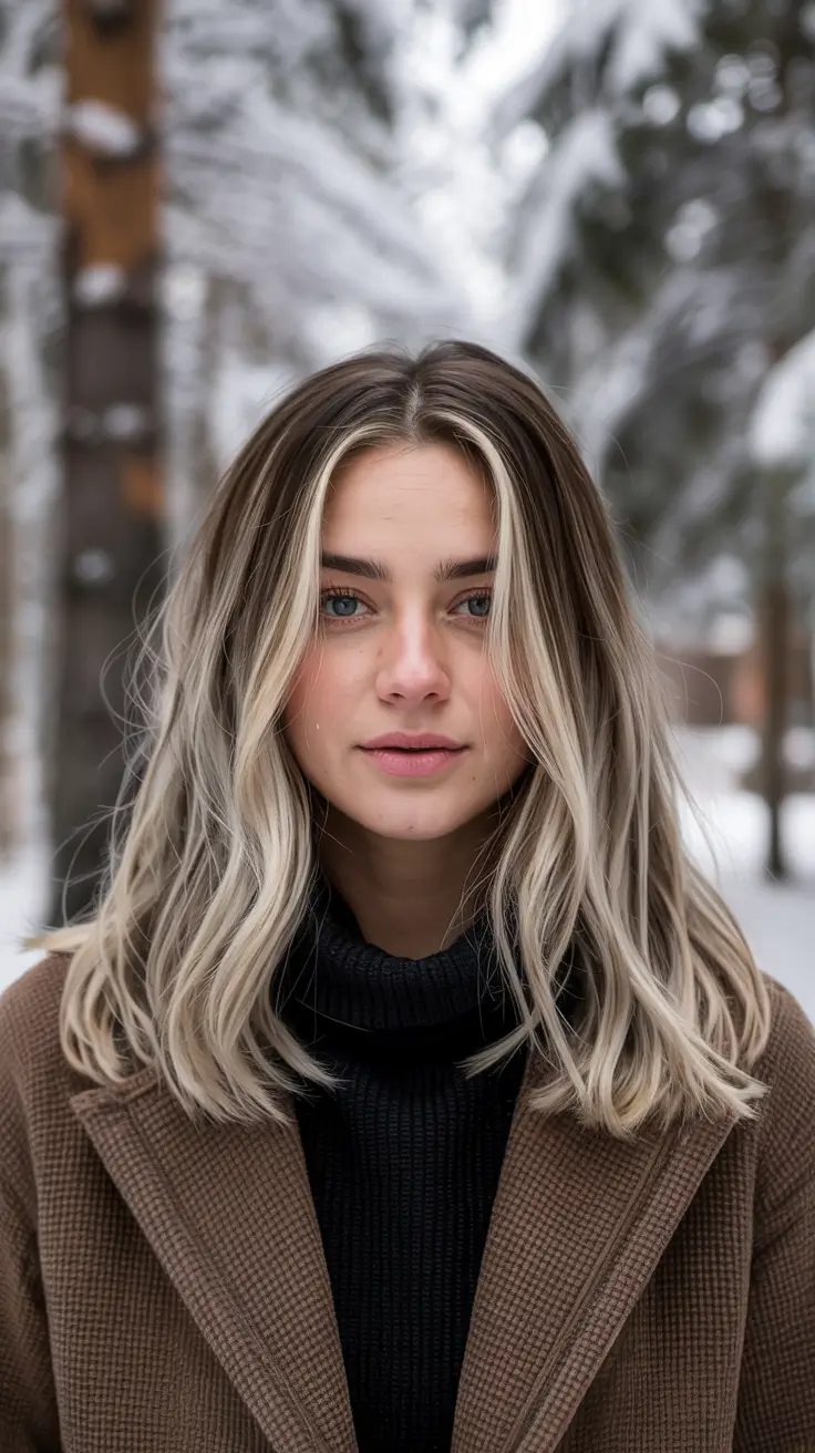 Balayage Hair Color Winter 2025–2026 Frosted Root Melt