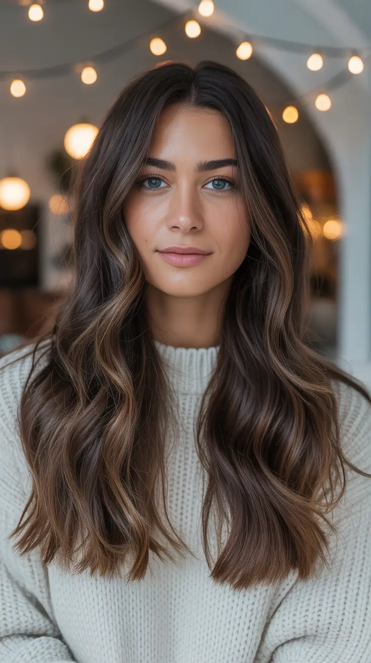 Balayage Hair Color Winter 2025–2026 Winter Mocha Balayage
