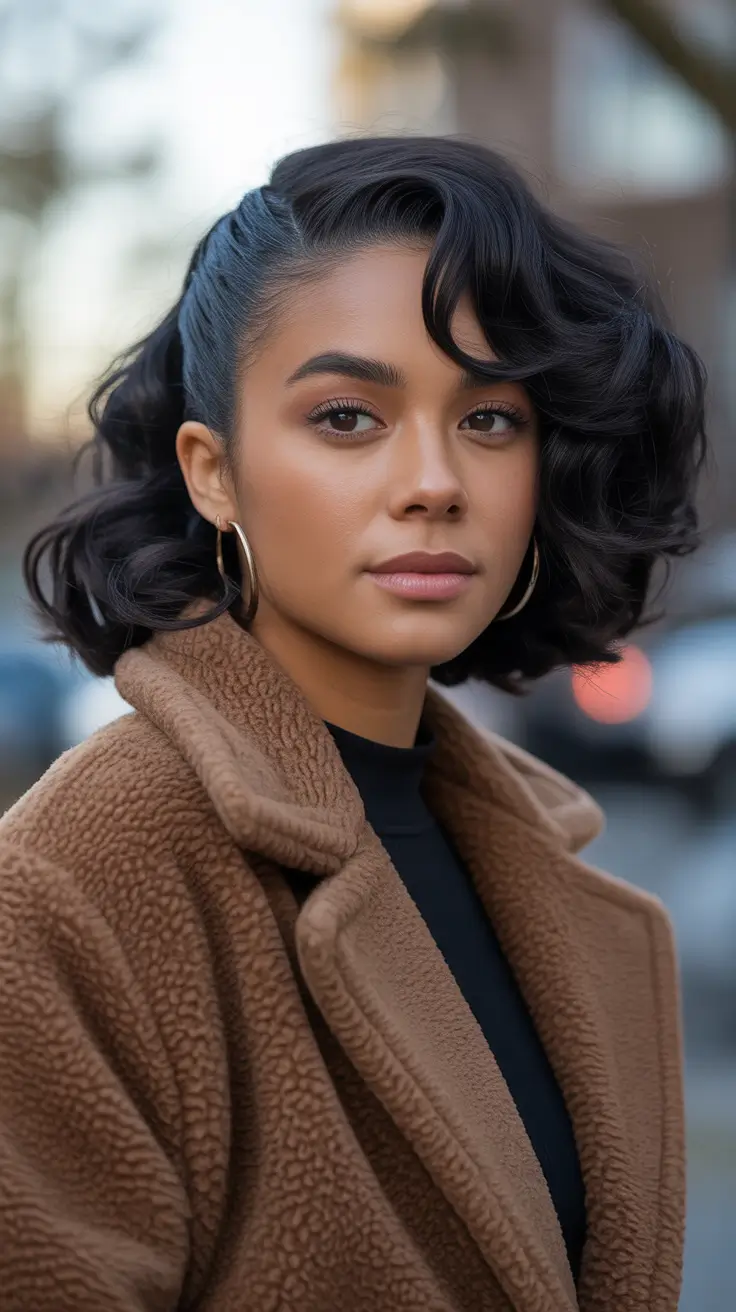 Winter 2025–2026 Hair Colors Trends Dark Skin Vintage Brunette Glam