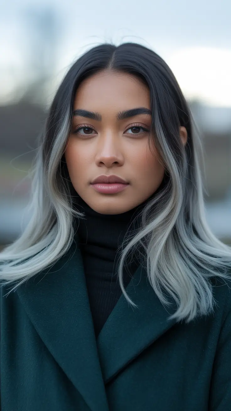Winter 2025–2026 Hair Colors Trends Dark Skin Cool-Toned Contrast